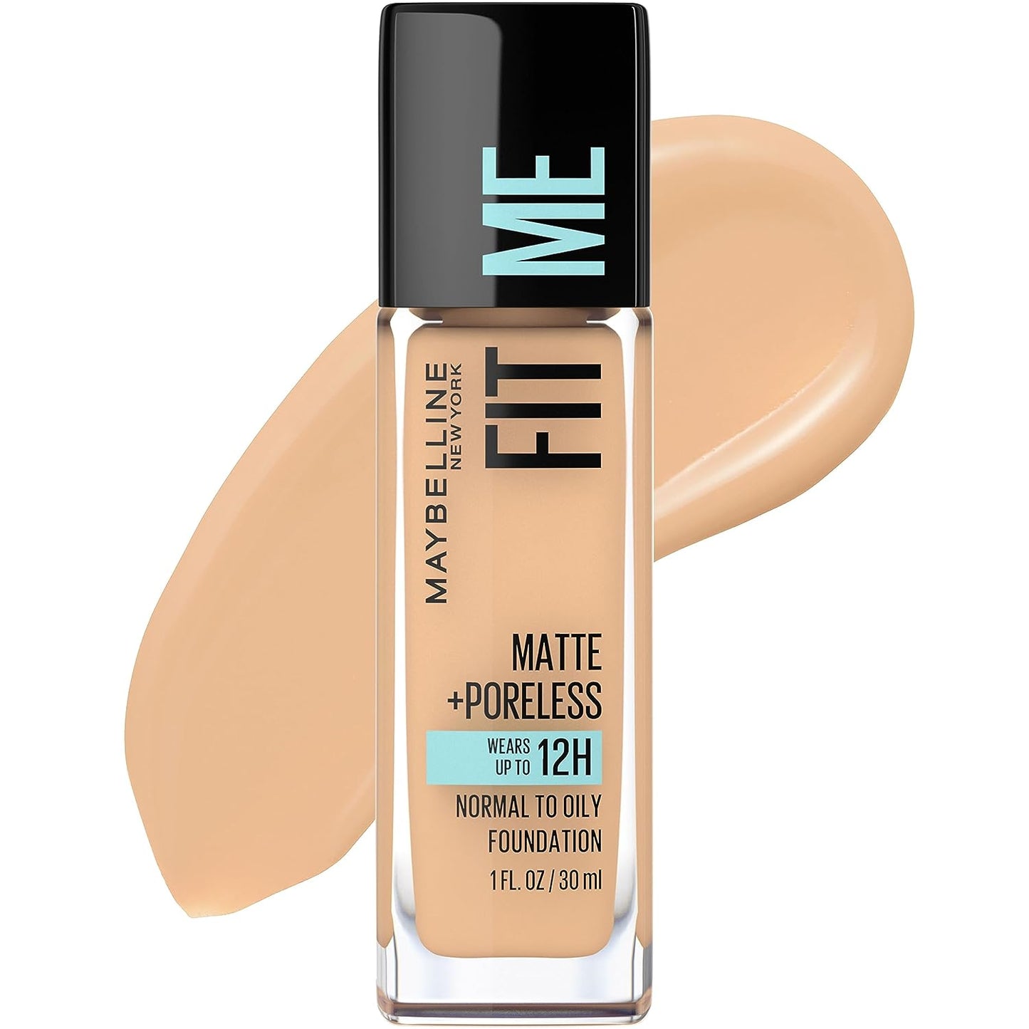 Maybelline New York Fit Me Matte + Poreless Liquid Oil-Free Foundation Makeup, Natural Beige, 1 fl; oz