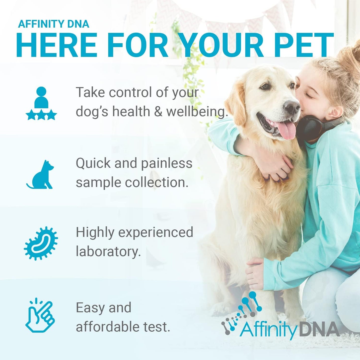 AffinityDNA Dog Degenerative Myelopathy (DM) DNA Test | Home Sample Collection Kit for 1 Canine | Puppy DM Testing | Results in 7 Working Days | A Complete