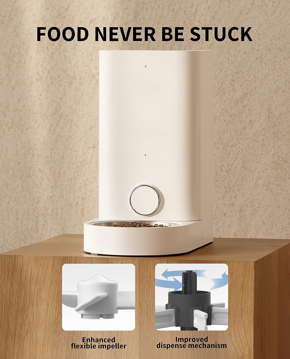 PETKIT Automatic Cat Feeder, 2.4GHz WiFi Automatic Pet Feeder for Cats and Dogs Smart Pet Dry Food Dispenser, Up to 10 Meals per Day