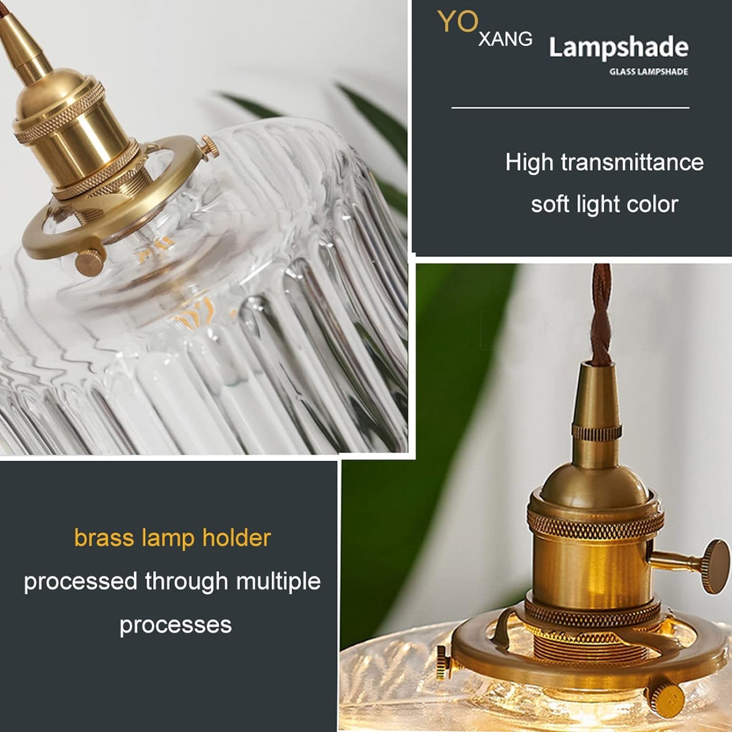 Creative Chandeliers Ceiling Lights Living Room Bedroom Bedside Lamp Glass Lampshade Brass Lamp Socket Hanging Lights