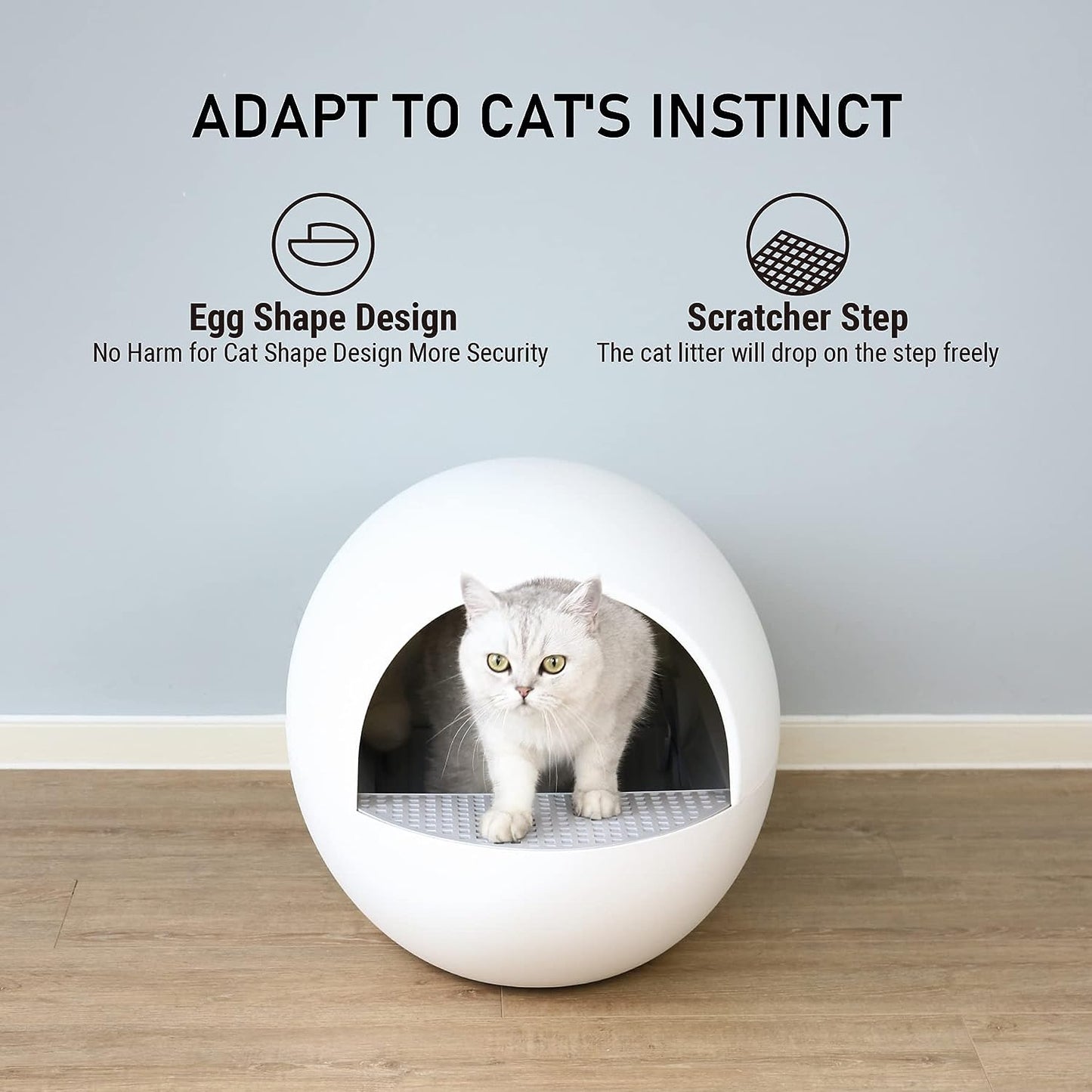 Automatic Self-Cleaning Cat Litter Box, No More Scooping & Dust-Free Cat Littler Box for Multiple Cats