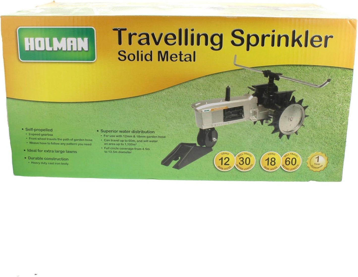 Holman Travelling Sprinkler Irrigation Grass Tractor Self Propelled Large Lawns