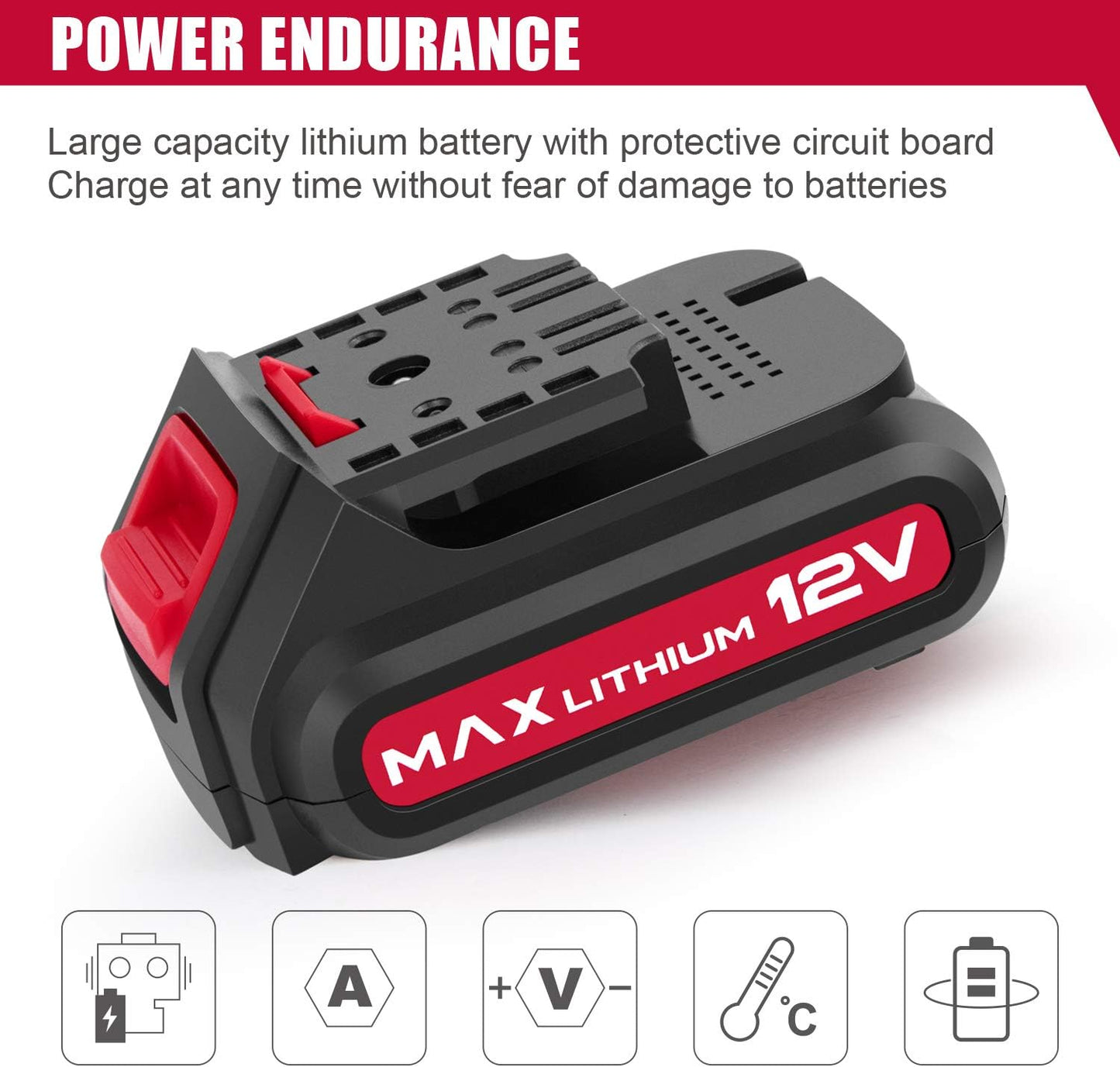 Eastvolt 12V Tire Inflator Air Compressor, Multi-Purpose Electric Power, Max 150PSI with 4-Unit Measurement Gauge, 3 Nozzles, Fast Charger and 1.5 Ah Rechargeable Battery