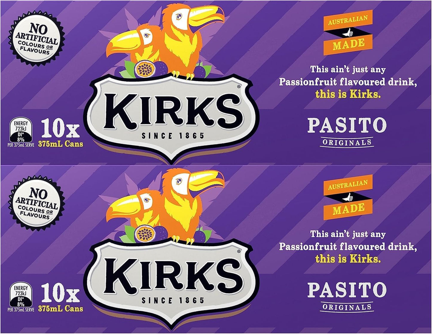 Kirks Pasito Soft Drink Multipack Cans 20 x 375 mL