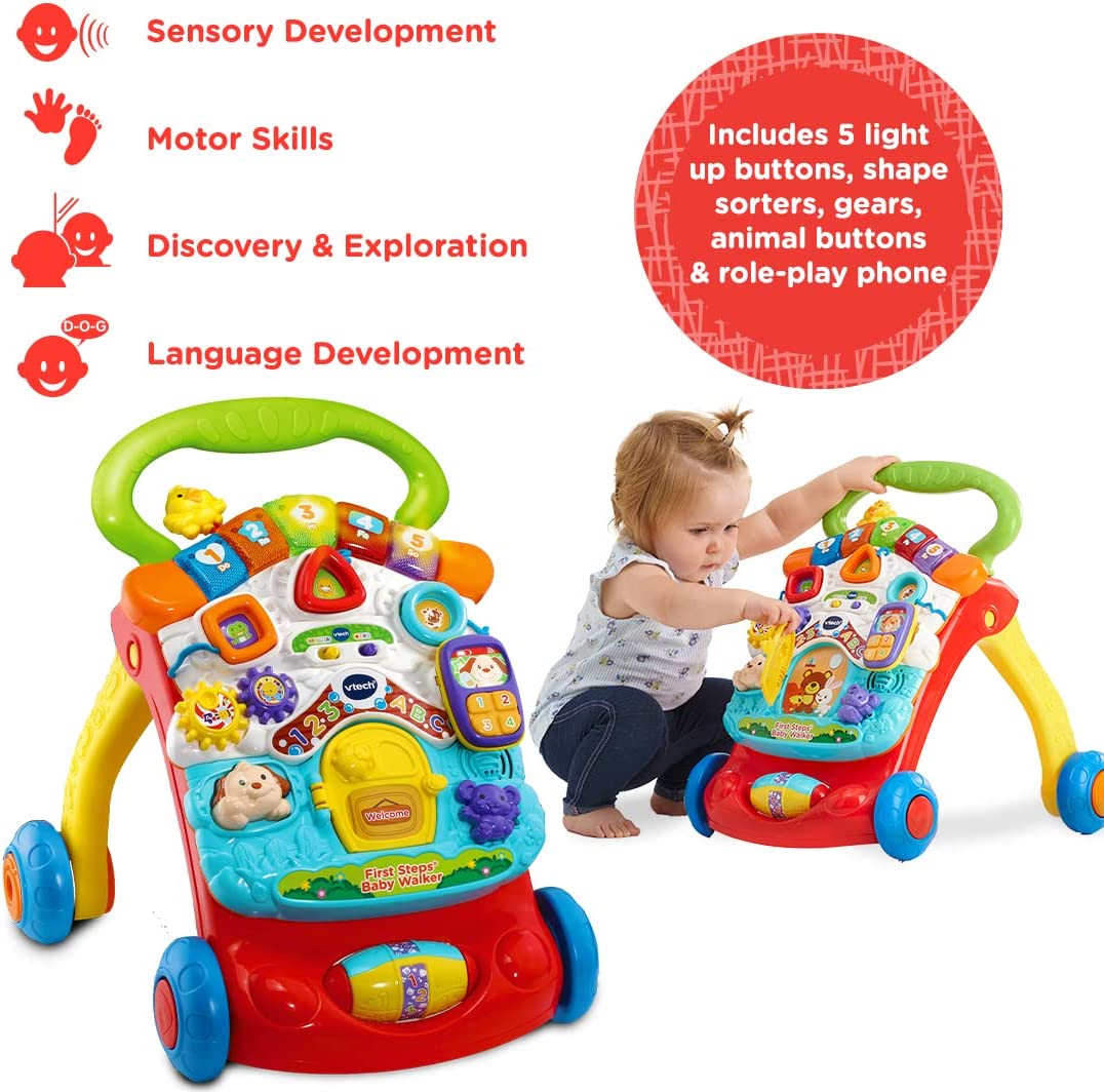 First Steps Baby Walker- Interactive Educational Walking Walker