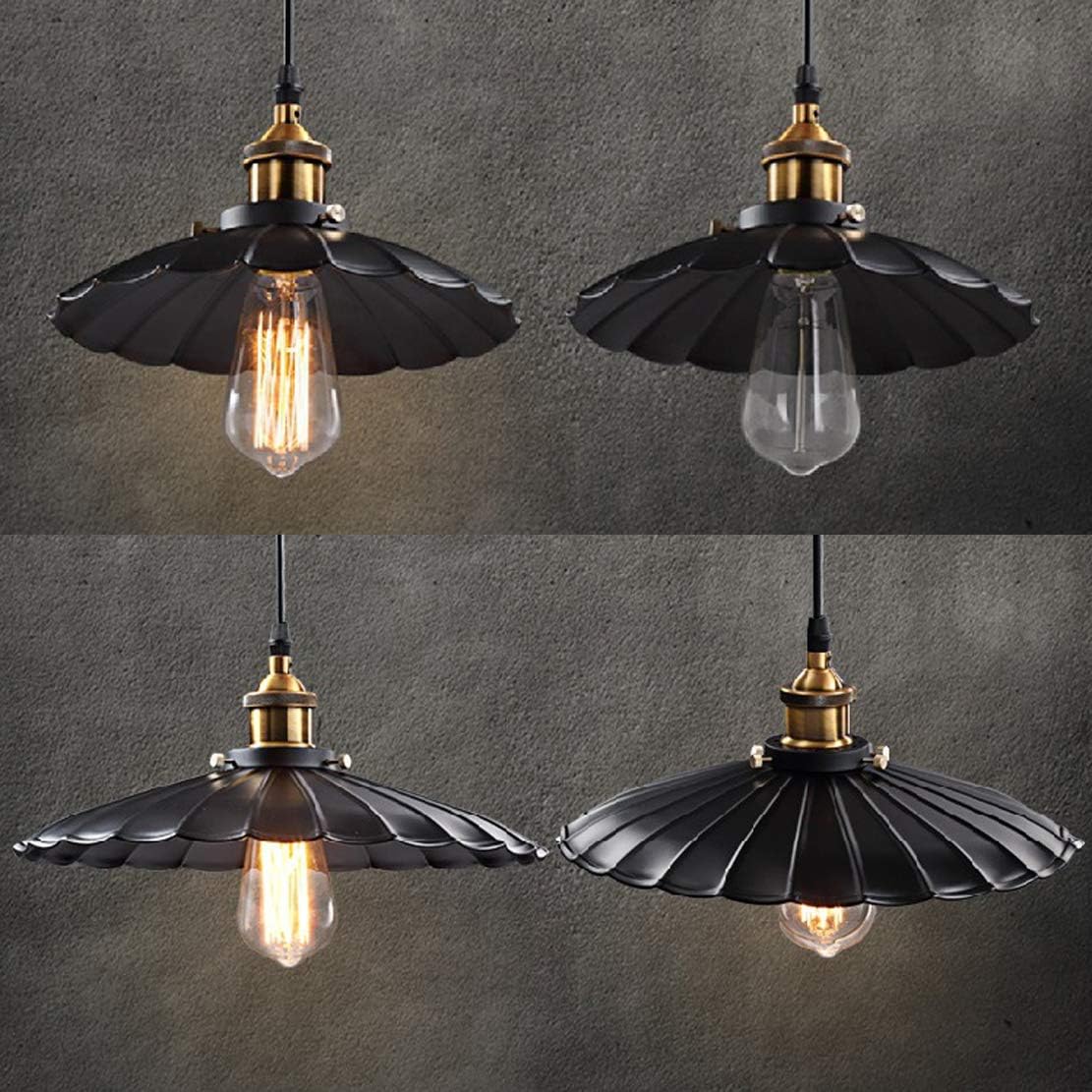 YOXANG Creative Umbrella Pendant Lighting Vintage Metal Little Black Skirt Retro Industrial Adjustable Hanging Lights Warehouse Loft Decor Chandeliers for Dining Room