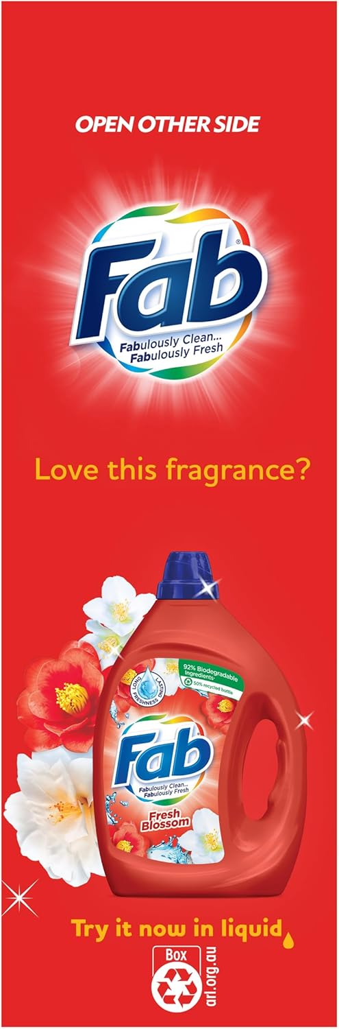 Roll over image to zoom in Fab Fresh Blossoms, Laundry Detergent Washing Powder, 4 Kilograms