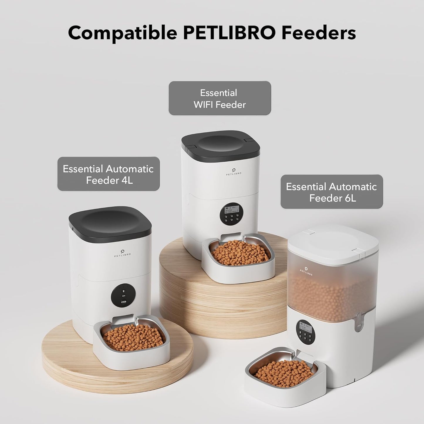 PETLIBRO RFID Automatic Cat Feeder, 5G Wi-Fi Automatic Pet Feeder, 3L One Auto Cat Feeder App Control with Collar Tag Sensor, Tag Activated Automatic Cat Food Dispenser, Pet Food Desiccant Bags