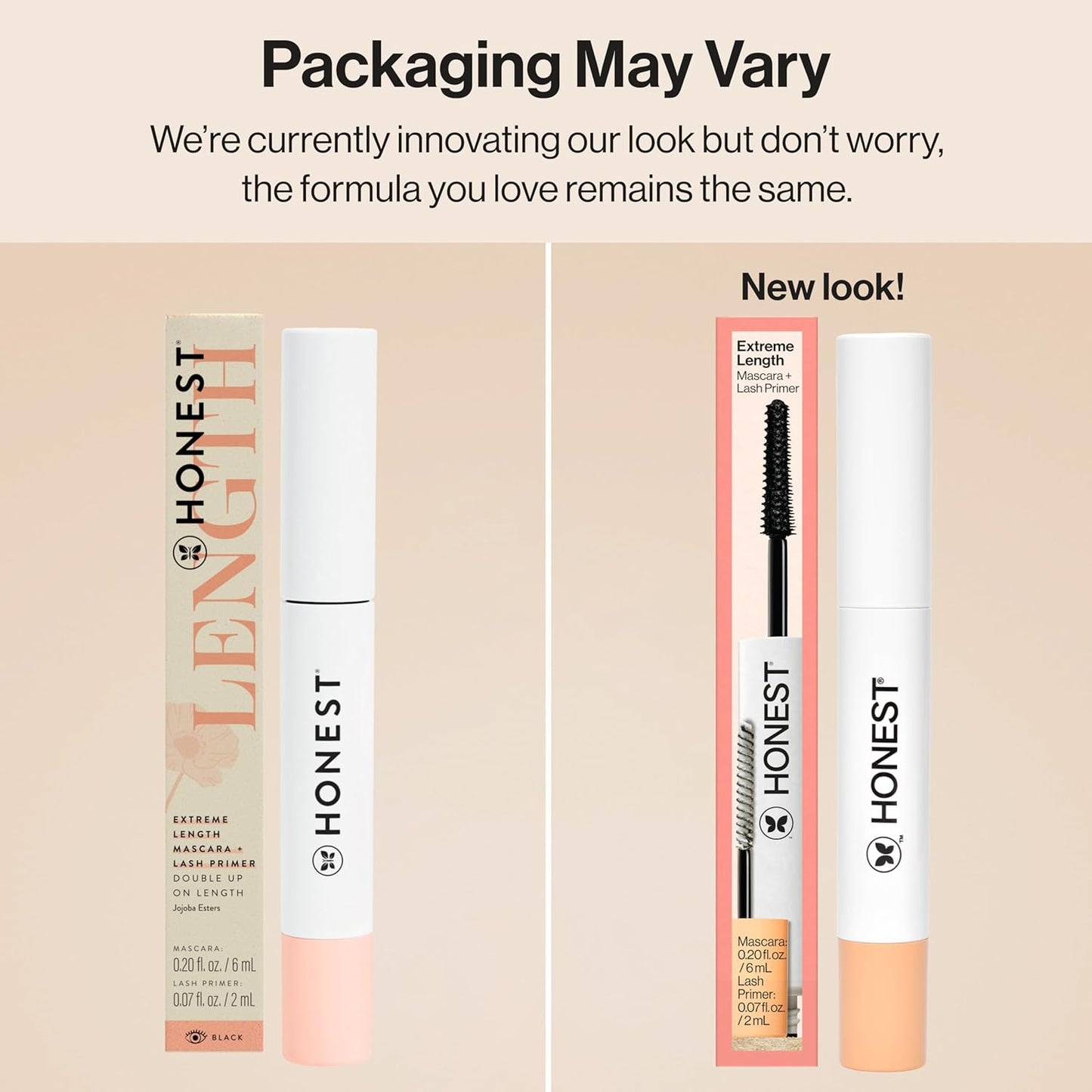 Honest Beauty 2-in-1 Extreme Length Clean Mascara + Lash Primer | Lengthening + Volumizing | EWG Verified + Cruelty Free | Black, .27 fl oz