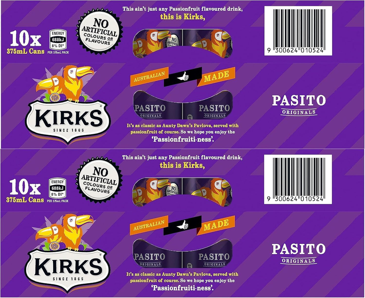 Kirks Pasito Soft Drink Multipack Cans 20 x 375 mL