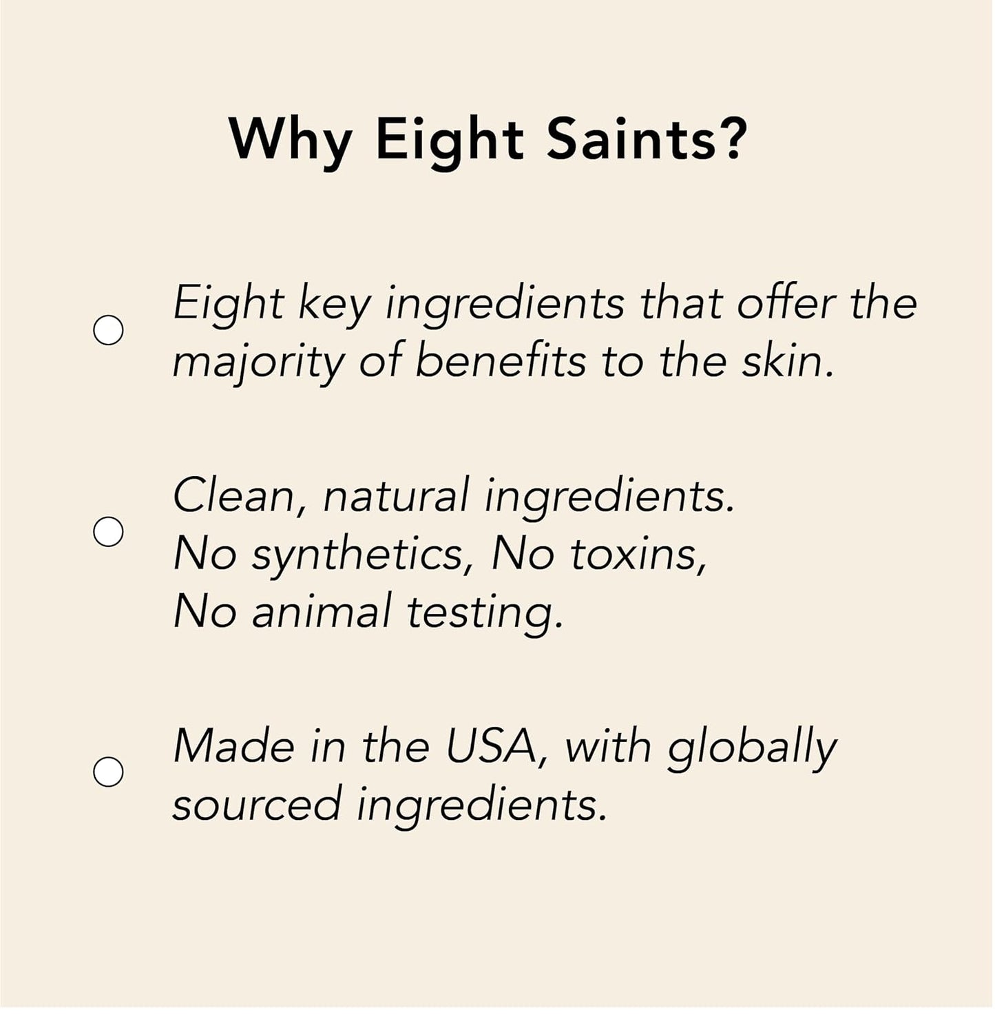Eight Saints Retinol Facial Moistuizer Cream, For Firming Face, Neck & Eye Wrinkles and Lines, Deep Hydrating Lotion, Fragrance-Free, 2 Ounces