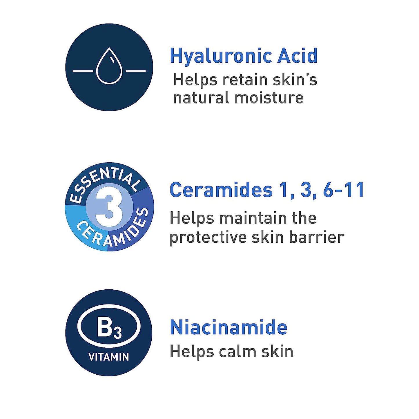 Facial Cleanser | Daily Face Wash for Oily Skin with Hyaluronic Acid, Ceramides, and Niacinamide| Fragrance Free Paraben Free | 19 Fluid Ounce
