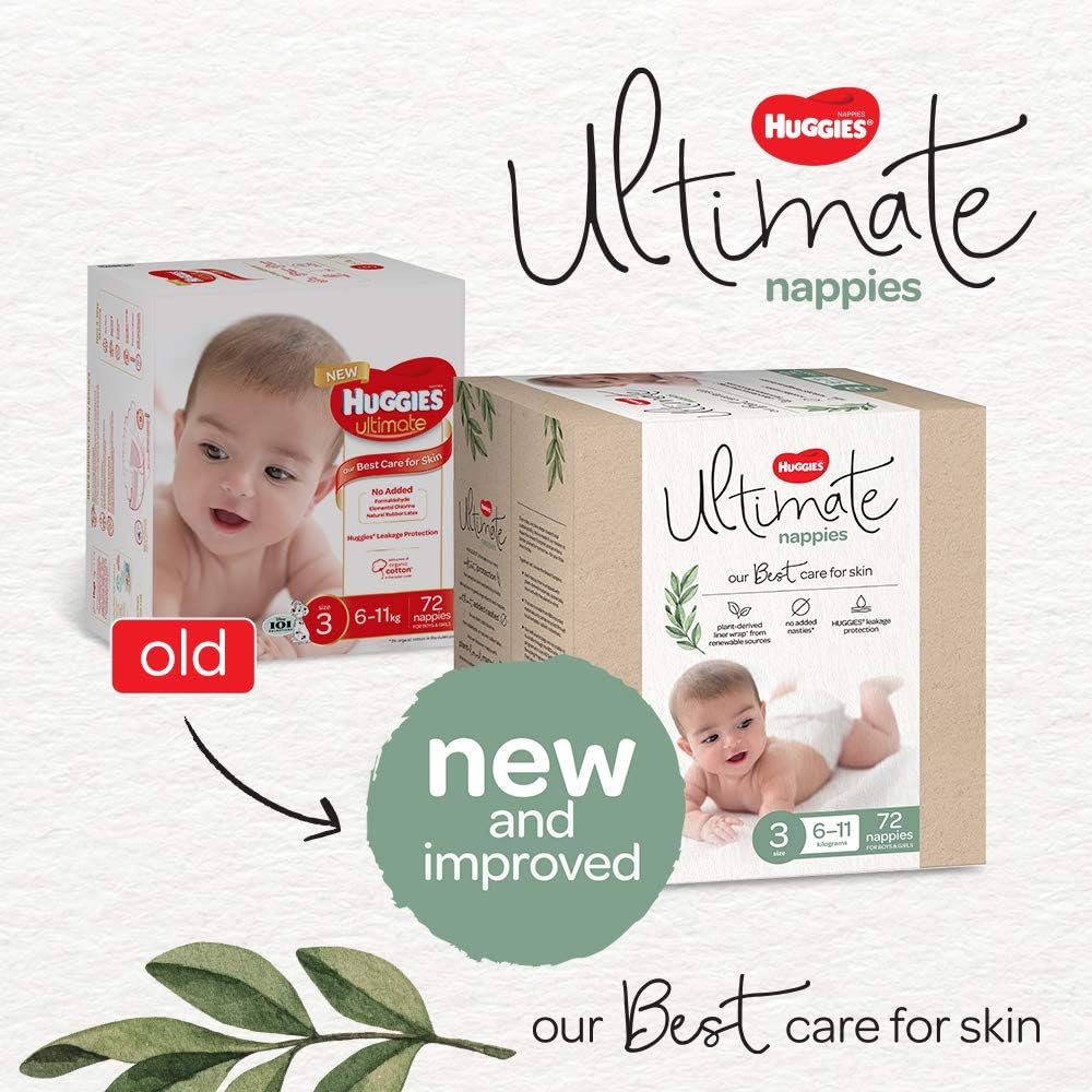 Huggies Ultimate Nappies Size 5 (13-18kg) 52 Count