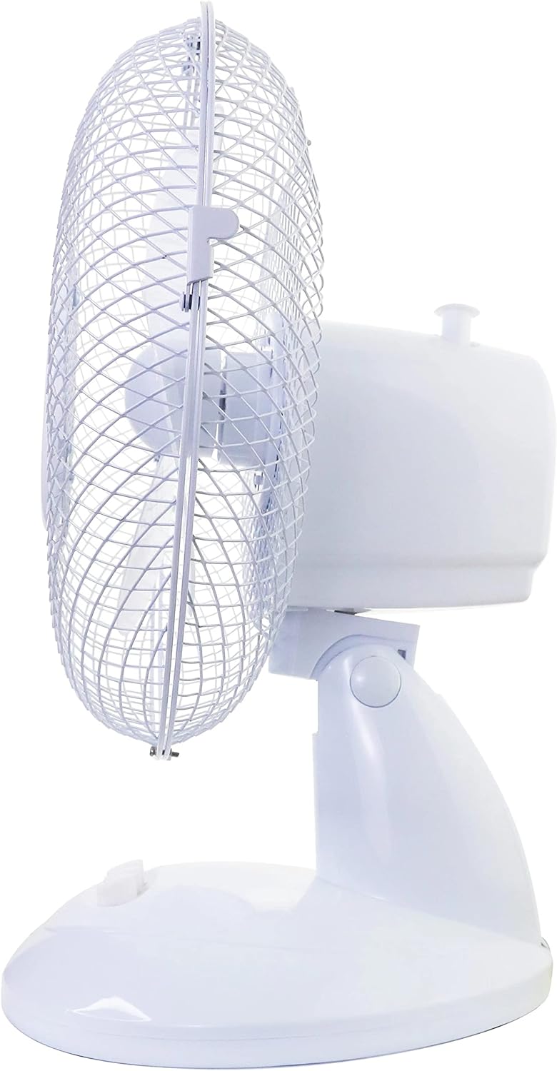 Belaco 9inch Table Fan Desk Fan with 2 Speed Oscillating cooling fan Stand Fan Low Noise Strong Resistant Base BLTF25