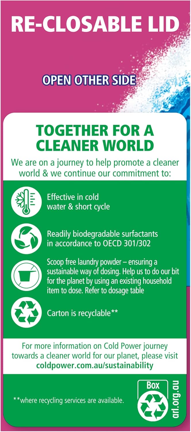 Cold Power Advanced Clean with A Touch of Fabric Softener Laundry Powder 1 kg