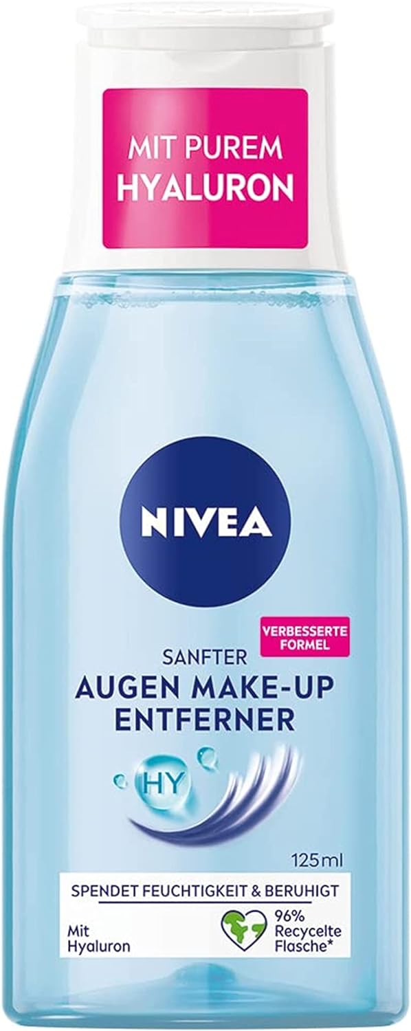 NIVEA Gentle Eye Make-Up Remover (125 ml), Non-Greasy Makeup Remover of eye makeup