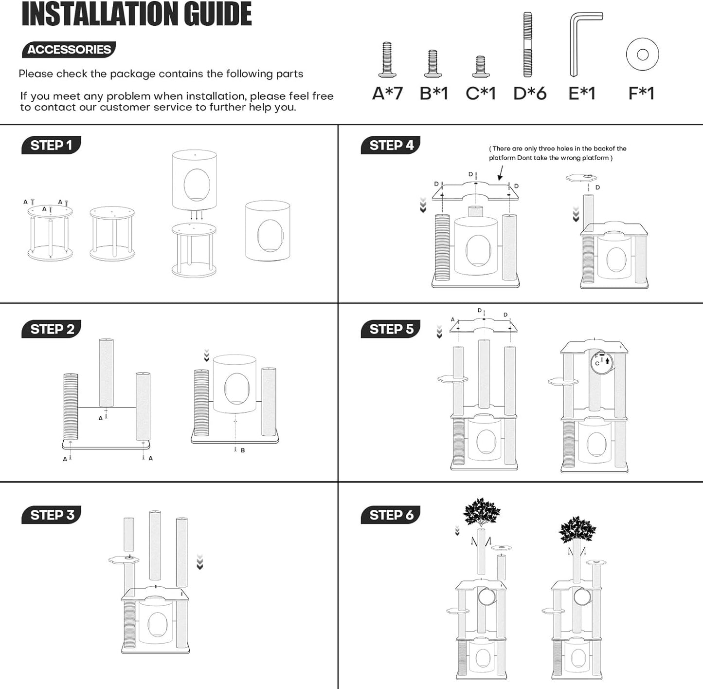 Lucky Monet 61" Cat Tree for Indoor Cats, Creative Tree-Like Cat Tower with Leaves, Unique Cat Climbing Frame with Scratching Post, Condo, Flower Platform