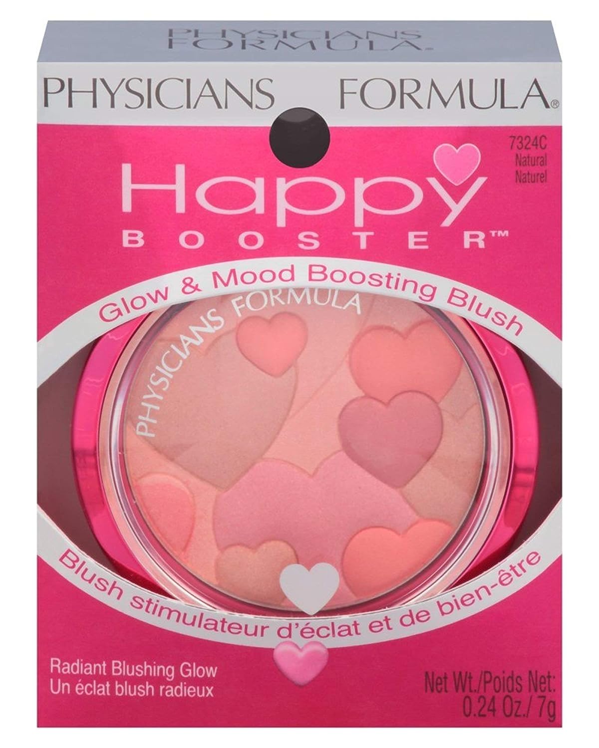 Happy Booster Glow and Mood Boosting Blush, Natural, 0.24 oz.