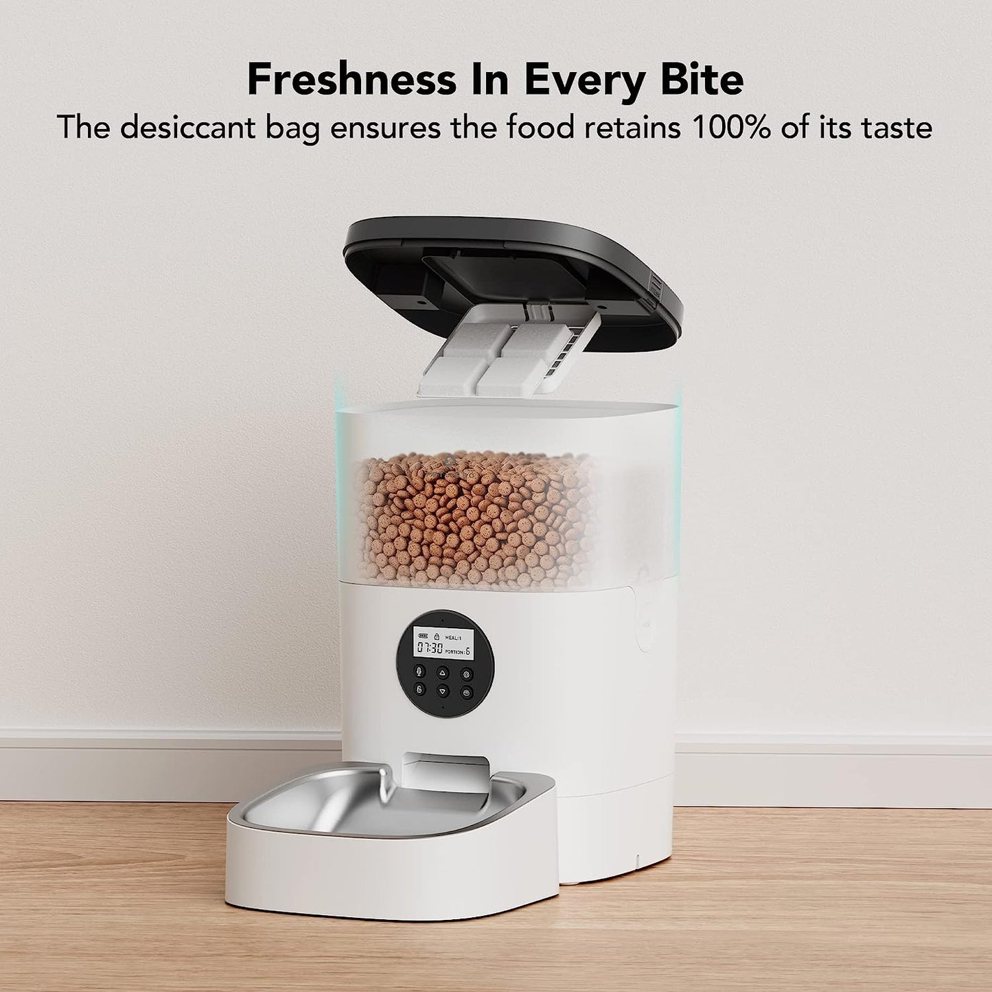 PETLIBRO Automatic Cat Food Dispenser, Automatic Cat Feeder with Customize Feeding Schedule, Auto Cat Feeder with Interactive Voice Recorder, Timed Pet Feeder for Cat & Dog 1-4 Meals Dry Food 4L