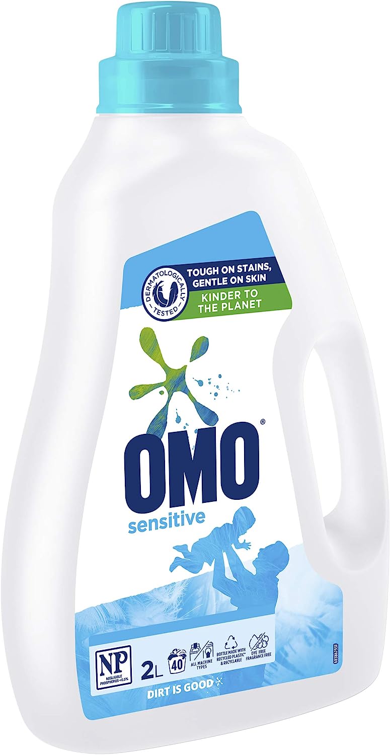 OMO Sensitive Laundry Liquid Detergent Front and Top Loader 2L