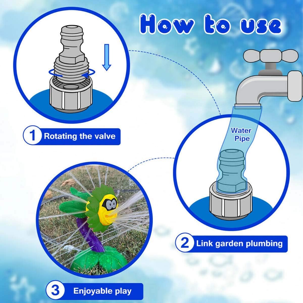 Outdoor Water Play Sprinklers for Kids and Toddlers, Splashing Fun for Summer Days