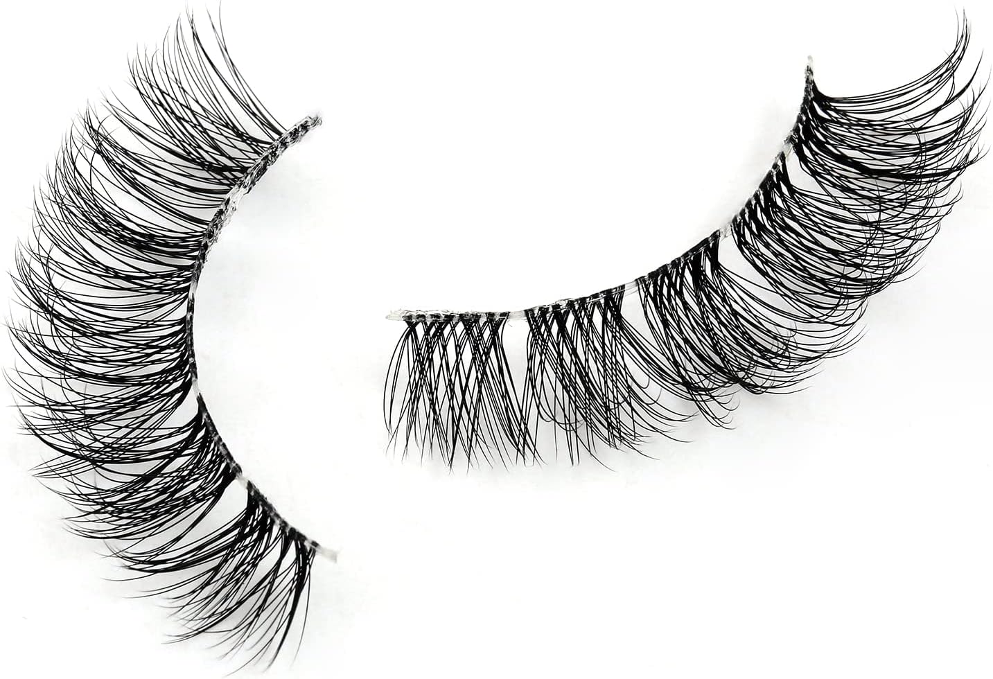 Eyelashes Russian Volume Fluffy Strip Lashes 5 Pairs Manga Natural looking Wispy C/D Curly False Eyelashes