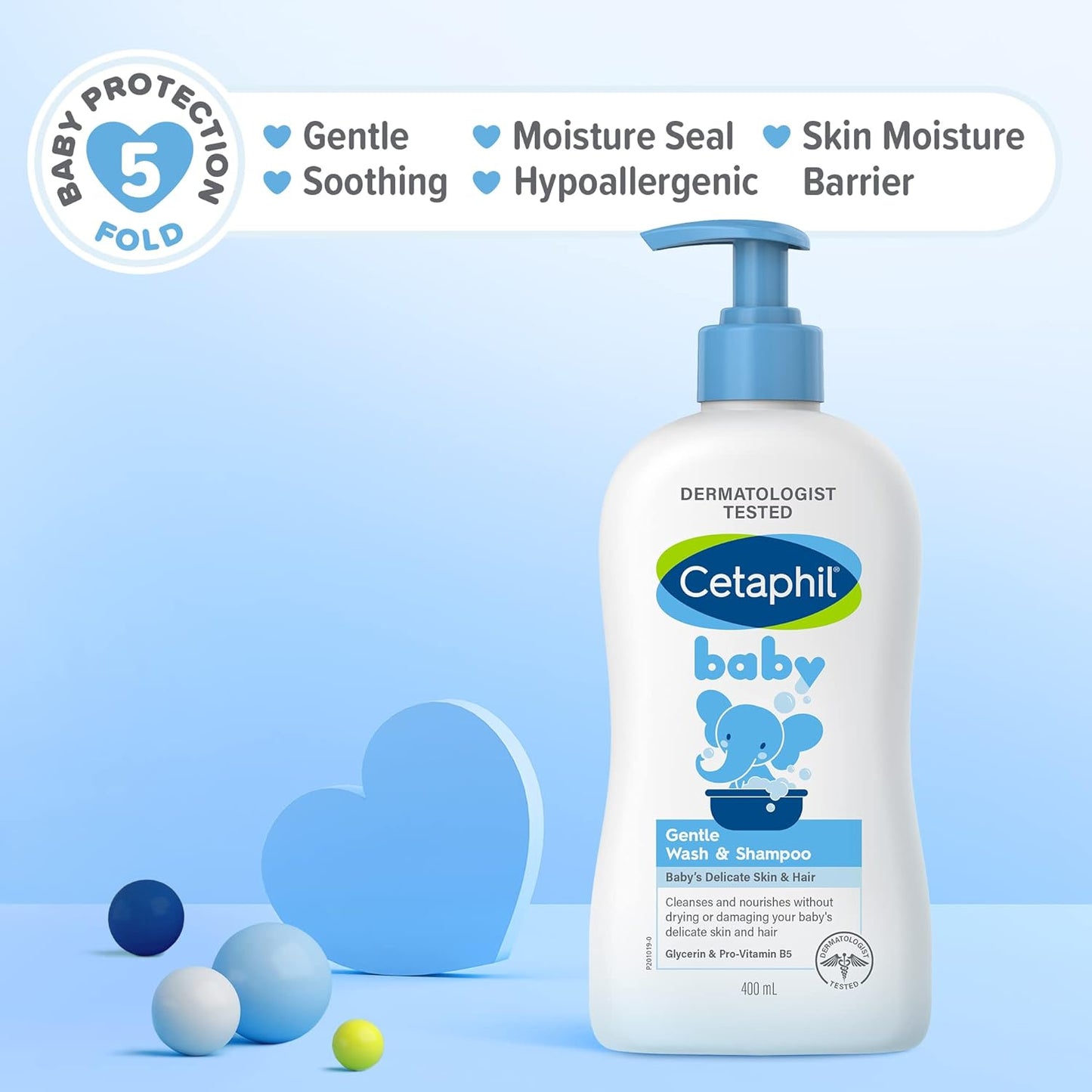 Cetaphil Baby Gentle Wash and Shampoo, 400ml