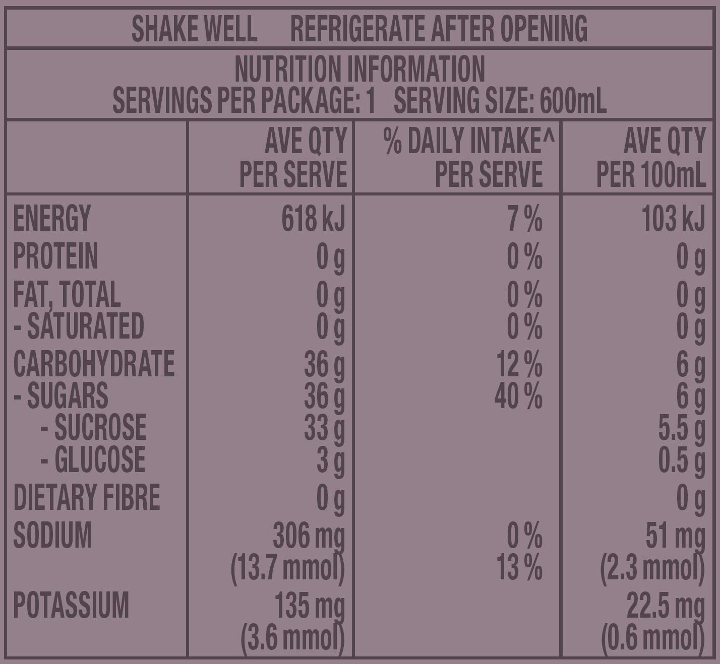 Gatorade Tropical Sports Drink 12 x 600ml