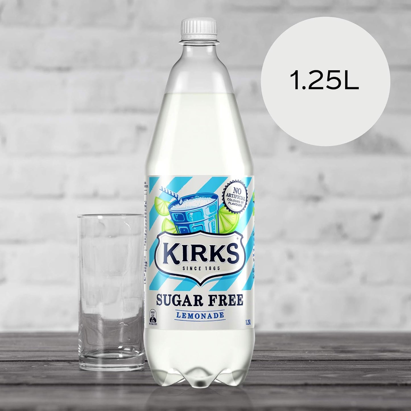 Kirks Sugar Free Lemonade Soft Drink Multipack Bottles 12 x 1.25L