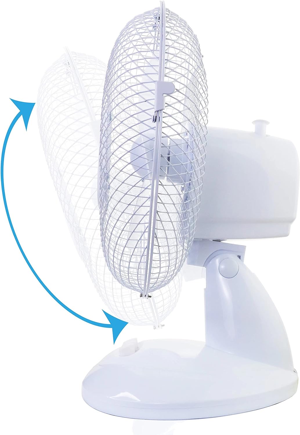 Belaco 9inch Table Fan Desk Fan with 2 Speed Oscillating cooling fan Stand Fan Low Noise Strong Resistant Base BLTF25