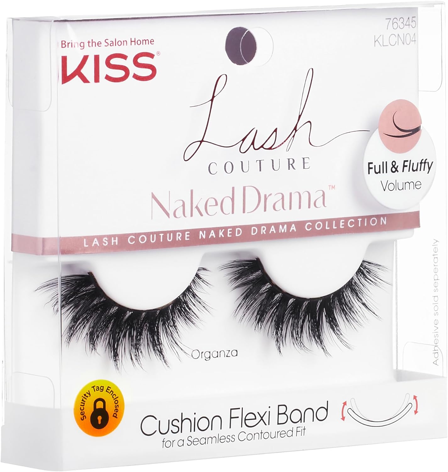 KISS Lash Couture Naked Drama Collection, Full & Fluffy Volume 3D Faux Mink False Eyelashes, Reusable and contact lens friendly
