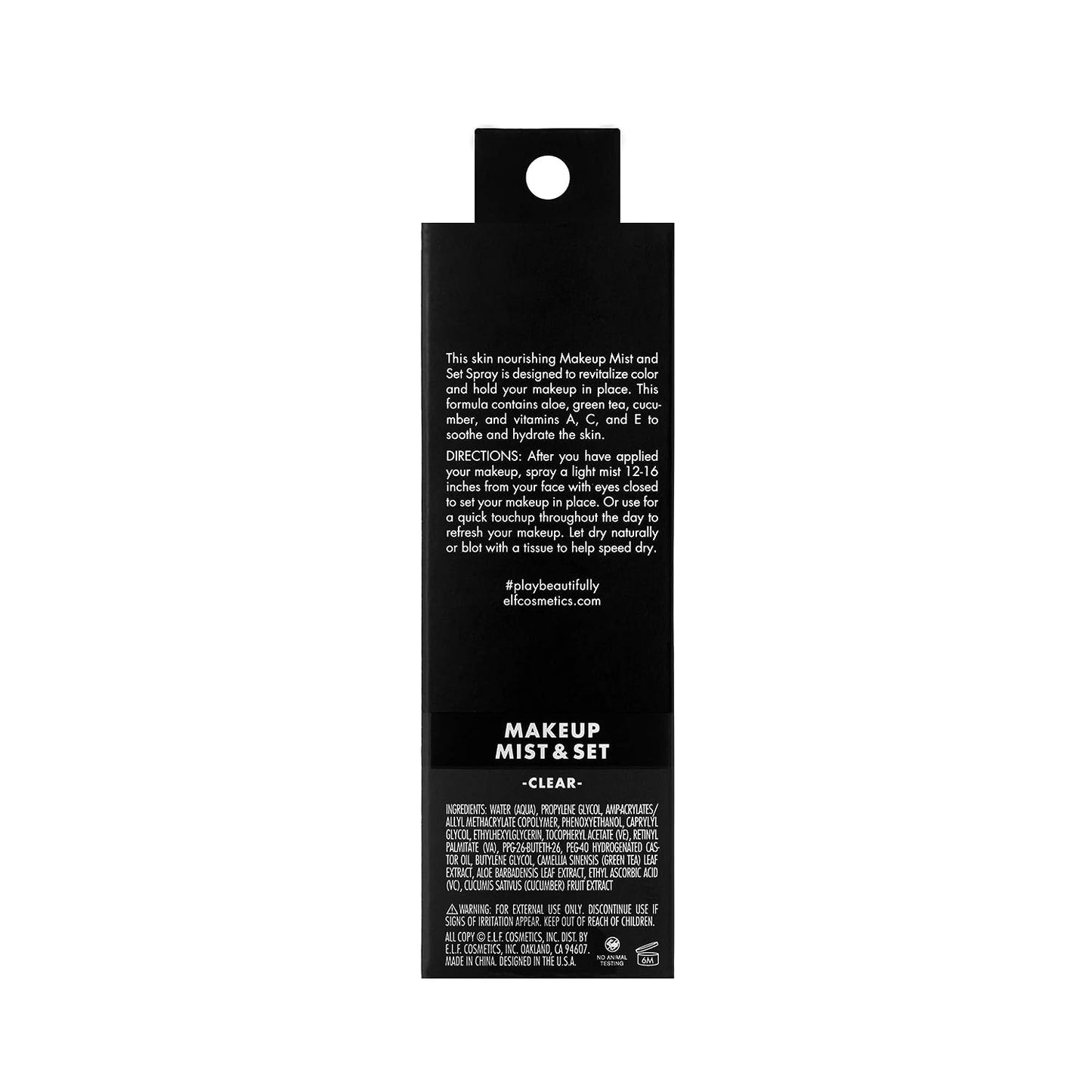 e.l.f. Makeup Mist & Set - Large Lightweight, Long Lasting, All-Day Wear Revitalizes, Refreshes, Hydrates, Soothes Infused with Aloe, Green Tea and Cucumber 4 Fl Oz