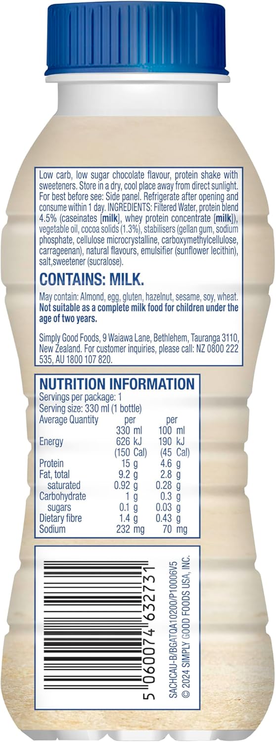 Atkins Chocolate Lo Carb Protein Shake 330 ml (Pack of 6)