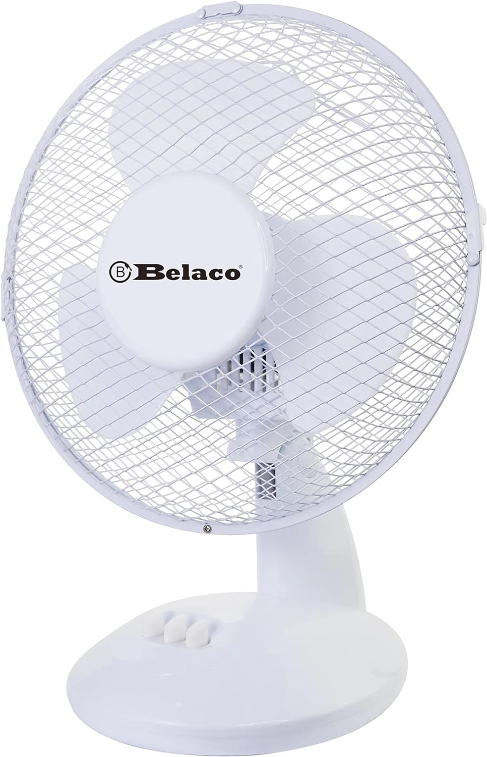 Belaco 9inch Table Fan Desk Fan with 2 Speed Oscillating cooling fan Stand Fan Low Noise Strong Resistant Base BLTF25