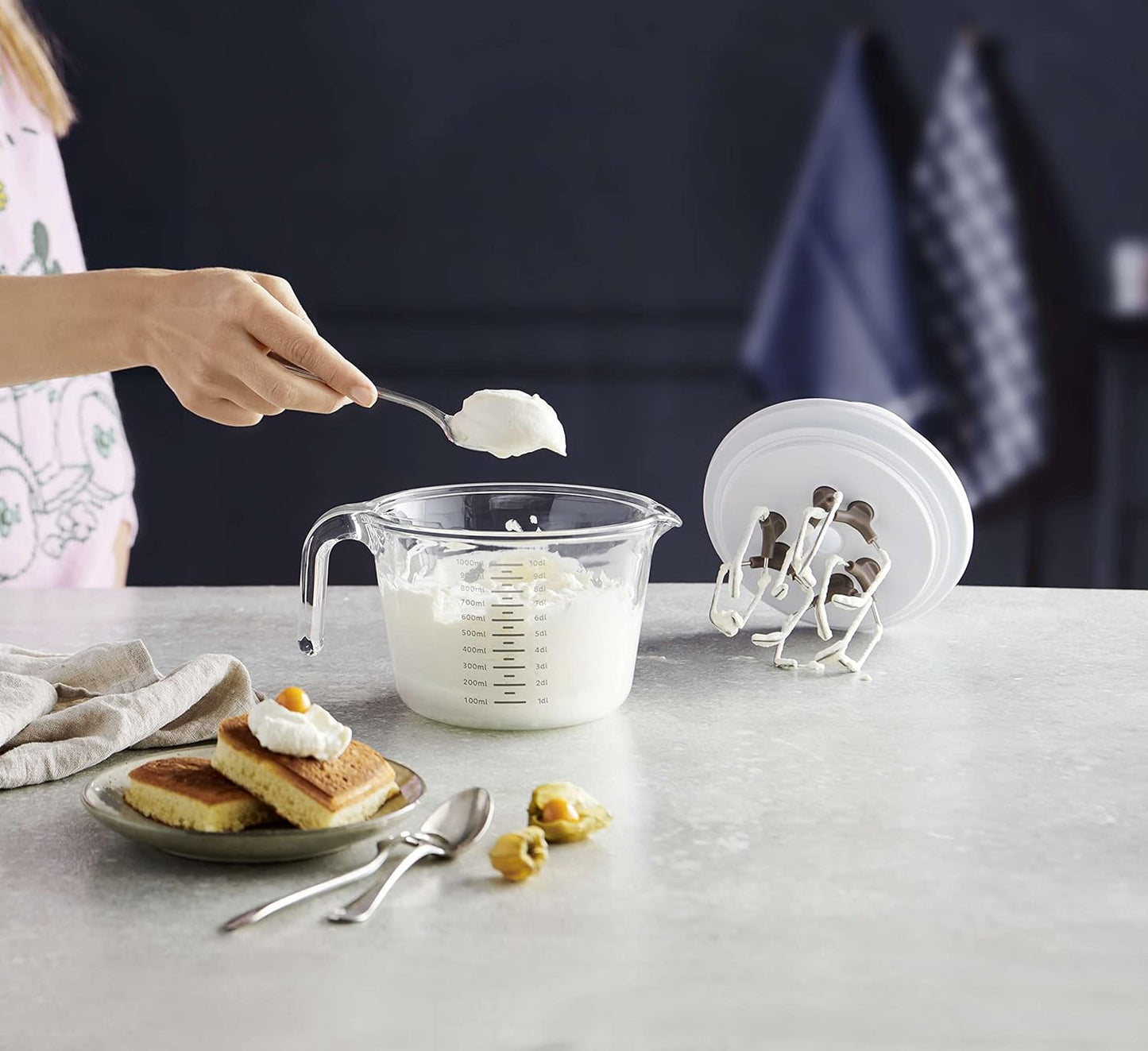 Betty Bossi Küchenblitz Glass Stirrer - with The Kitchen Appliance, You can Achieve Cream, Mayonnaise and Egg Whites in no time at Al