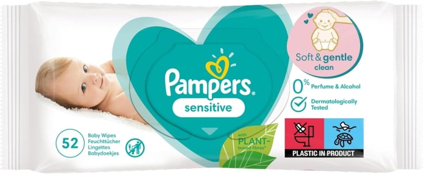 Pampers Baby Sensitive Wipes 52 Refill Pack