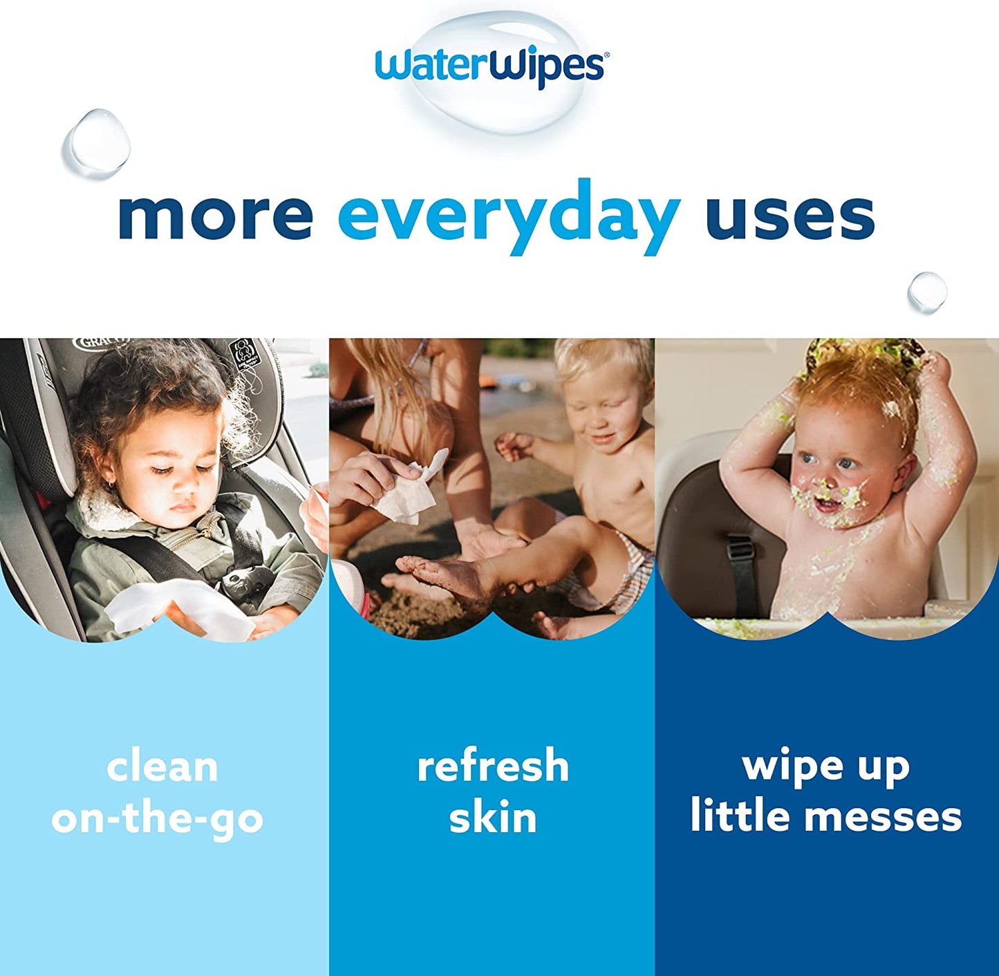 WaterWipes Original Plastic Free Baby Wipes, 540 Count (9 packs x 60 wipes)