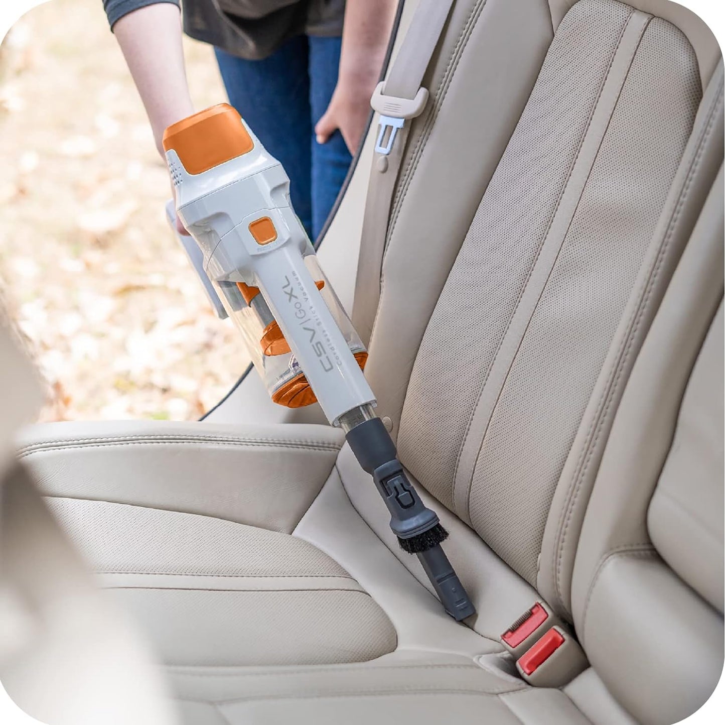 Kenmore DS4030 21.6V Cordless Stick Vacuum with EasyReach Wand, Lightweight Cleaner with 2-Speed Power Control, LED Headlight, Converts to Handheld for Hardwood Floors, Carpet & Pet Hair, Orange