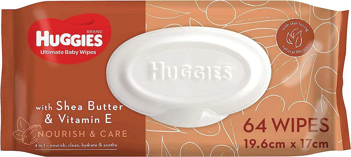 Huggies Ultimate Baby Wipes Nourish & Care 256 Count
