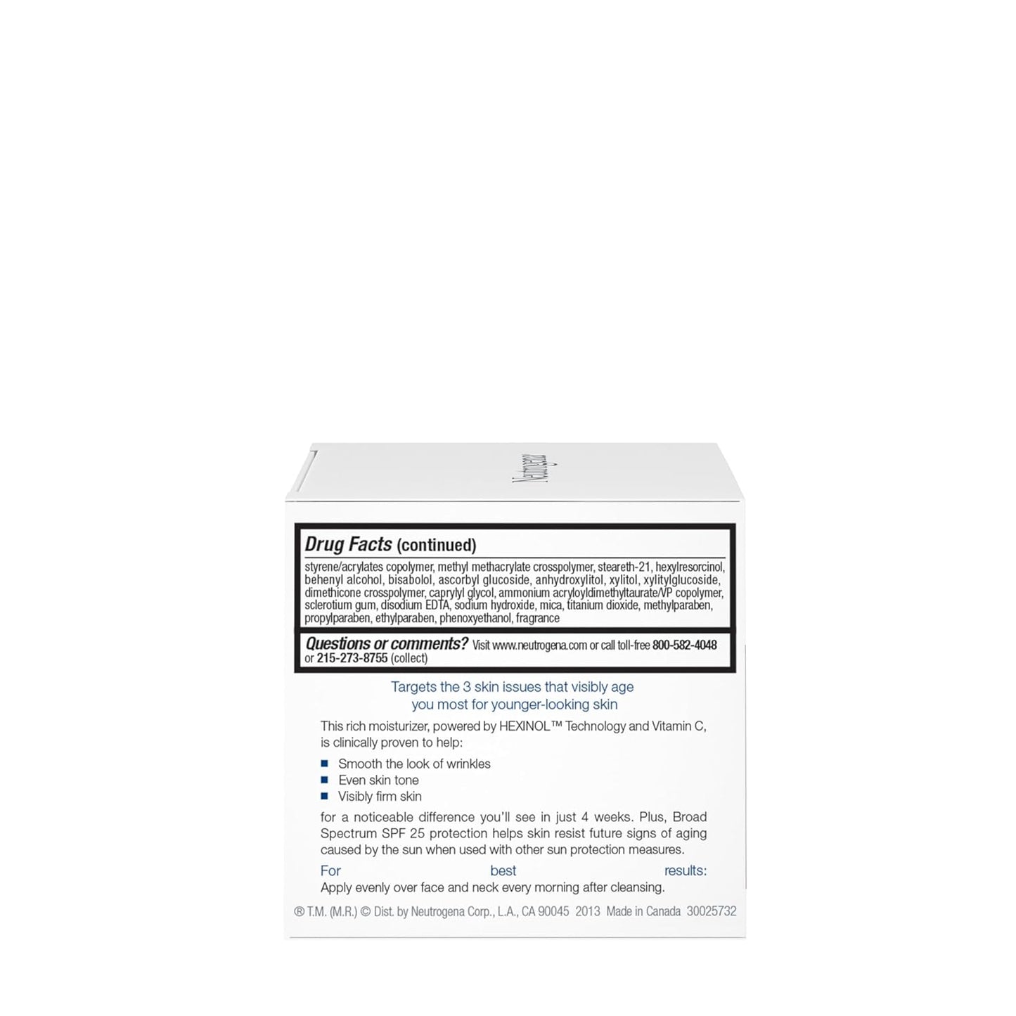 Neutrogena Triple Age Repair Anti-Aging Daily Facial Moisturizer with SPF 25 Sunscreen & Vitamin C, Firming Anti-Wrinkle Face & Neck Cream for Dark