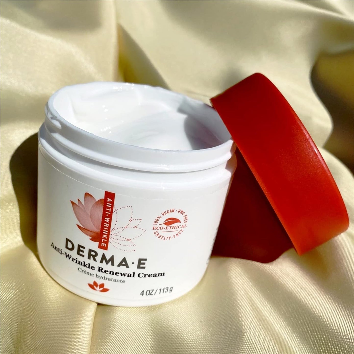 DERMA-E Anti-Wrinkle Renewal Skin Cream – Vitamin A Wrinkle Treatment Cream – Vegan Anti-Aging Moisturizer to Smooth & Renew Aging Skin, 4 oz