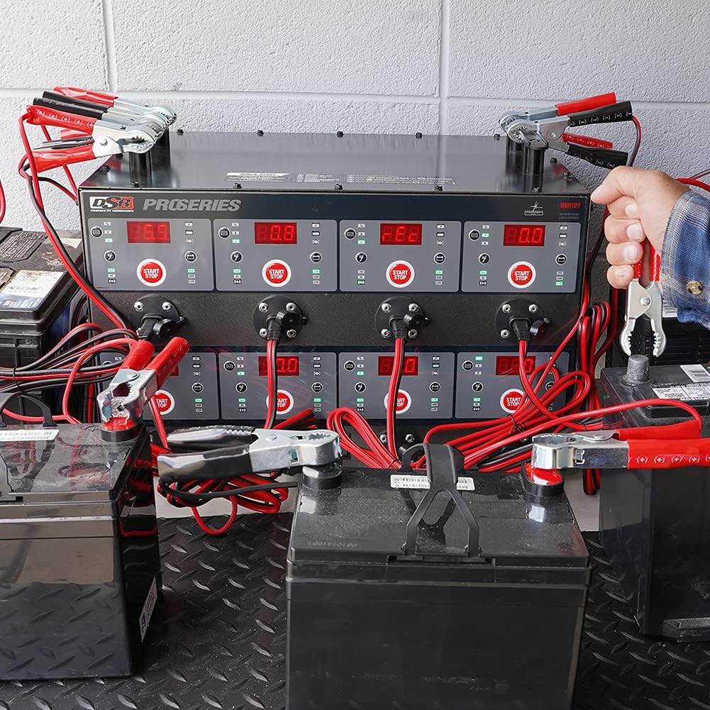 Schumacher DSR127 DSR ProSeries Fully Automatic Battery Charger and Maintainer - 6V/12V, 8-Bank - Compatible with Batteries for Cars, Motorcycles, Lawn Tractors, Power Sports, and Marine Equipment