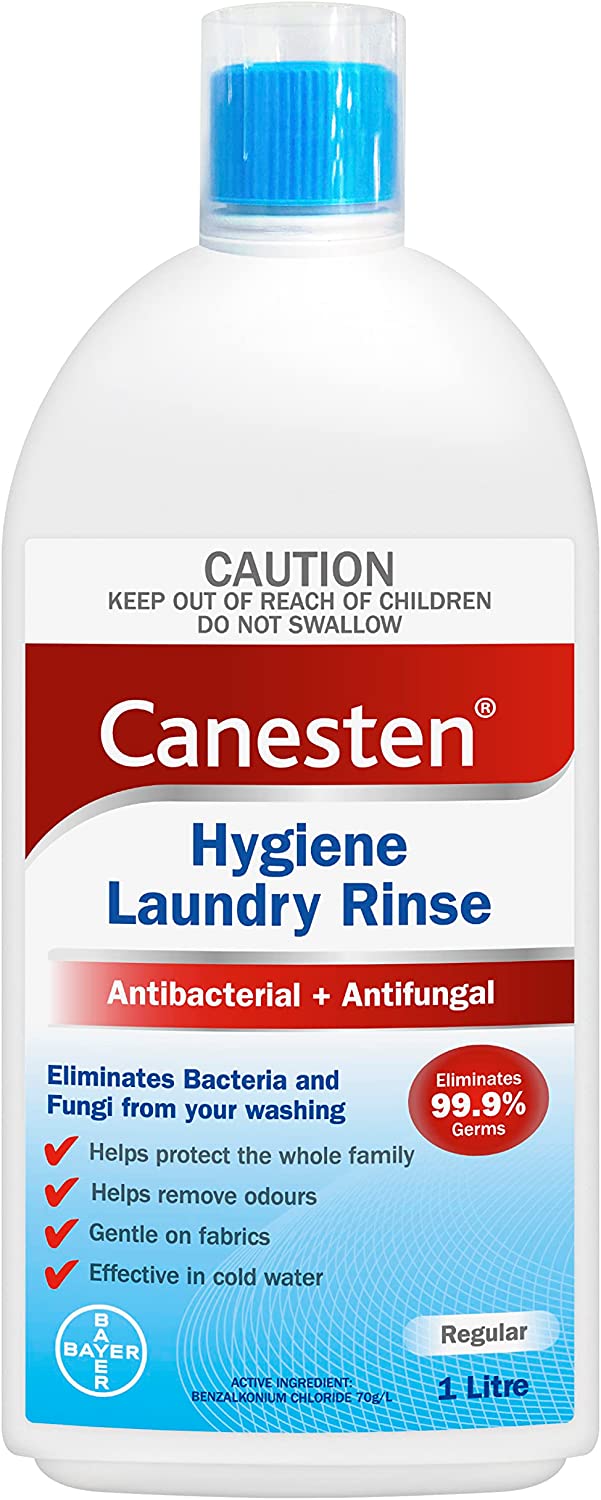 Canesten Antibacterial and Antifungal Hygiene Laundry Rinse, Eliminates Bacteria and Fungi from Your Washing, 1 Ltr