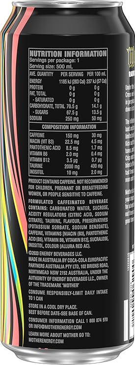 Mother Energy Drink Rainbow Sherbet 24 x 500ml