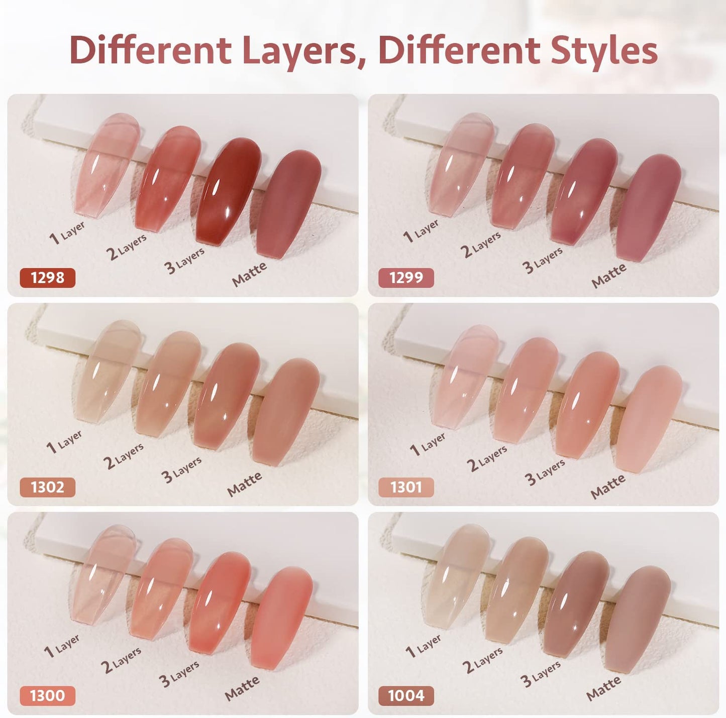 GAOY Icy Jelly Gel Nail Polish Set of 6