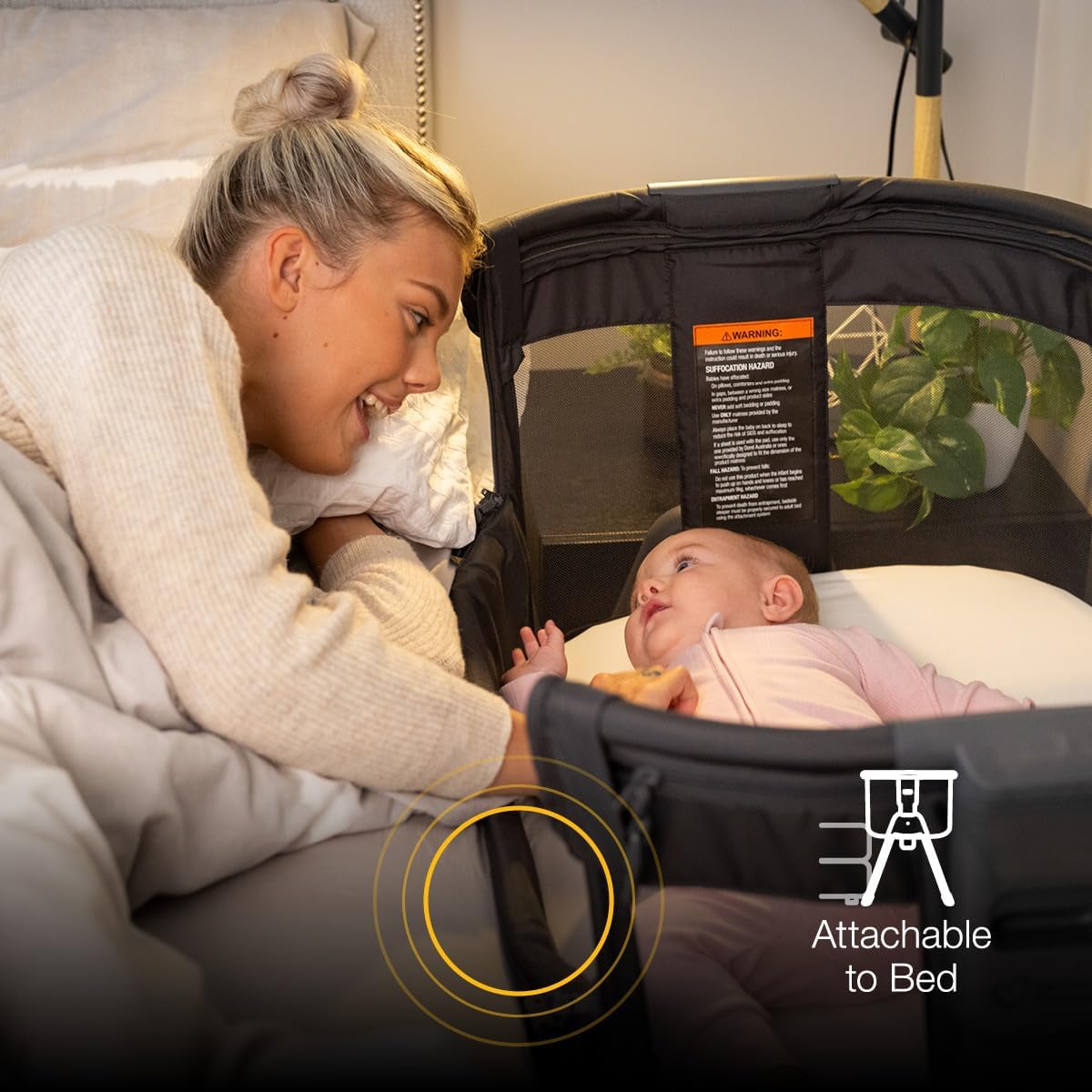 Mother’s Choice Acacia Bassinet, Bedside Sleeper, Co-Sleeper: Space-Saving, Stylish, and Eco-Friendly Bassinet for Newborns, Foldable for Storage, Birth to 6 month/9kgs