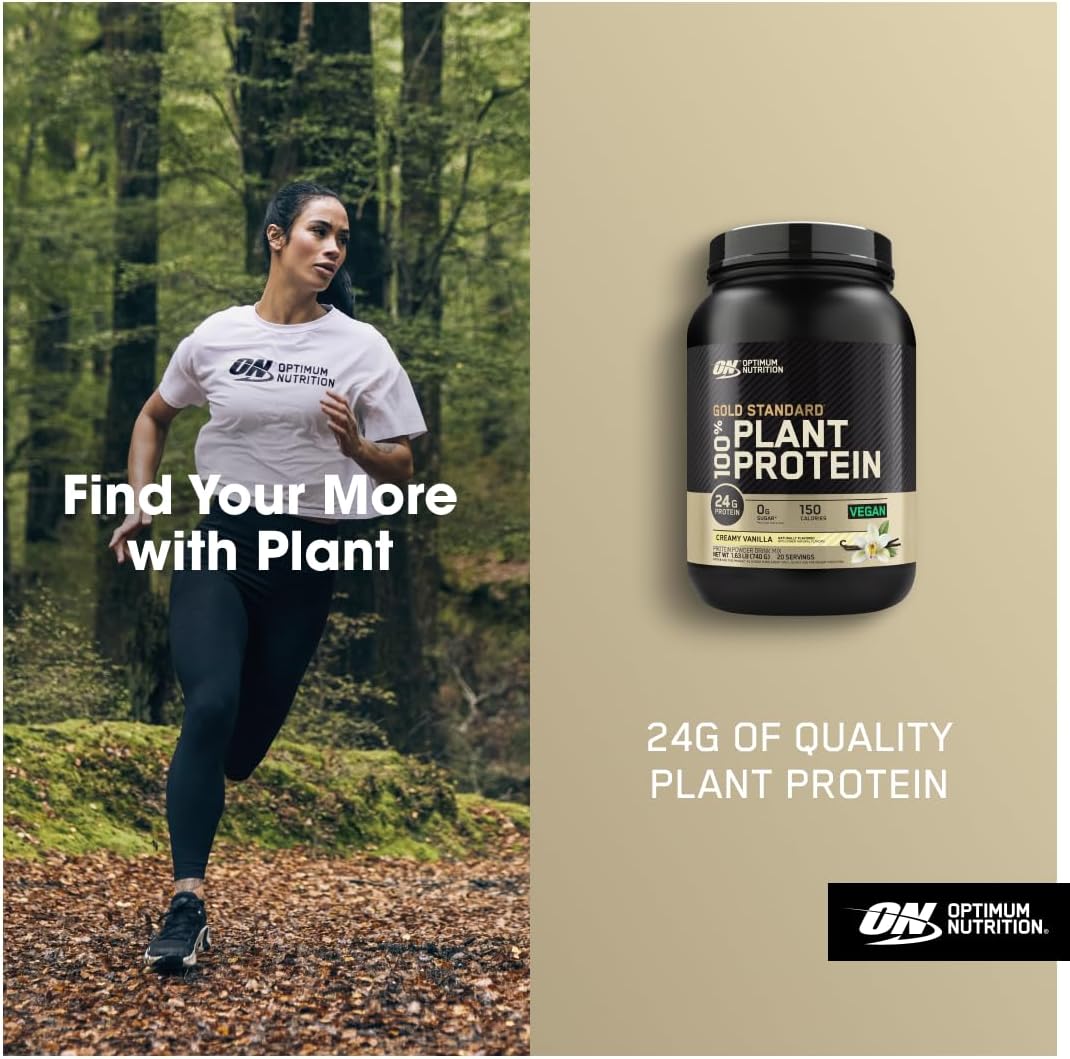 OPTIMUM NUTRITION Gold Standard 100% Plant Protein, Creamy Vanilla, 12 Servings