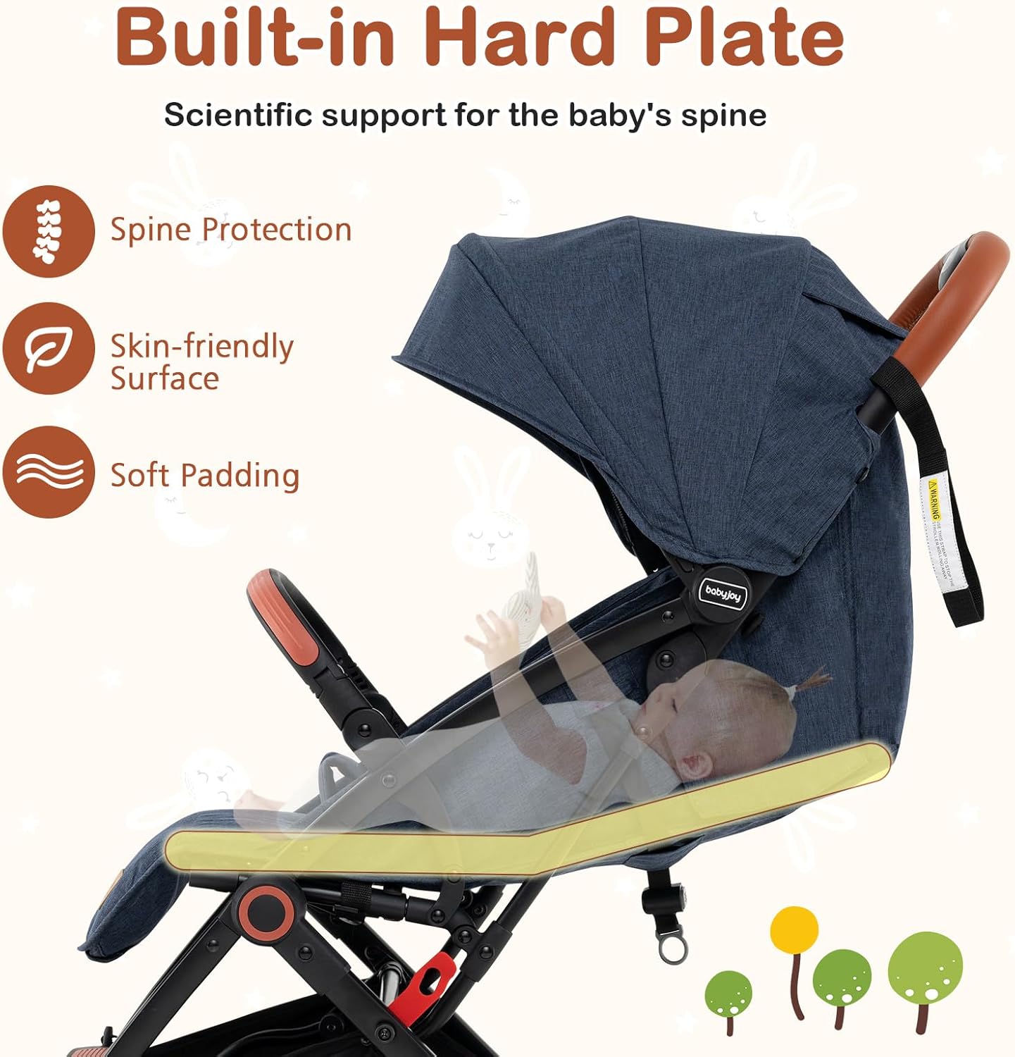BABY JOY Lightweight Baby Stroller w/ Mesh Net, Compact Toddler Travel Stroller for Airplane