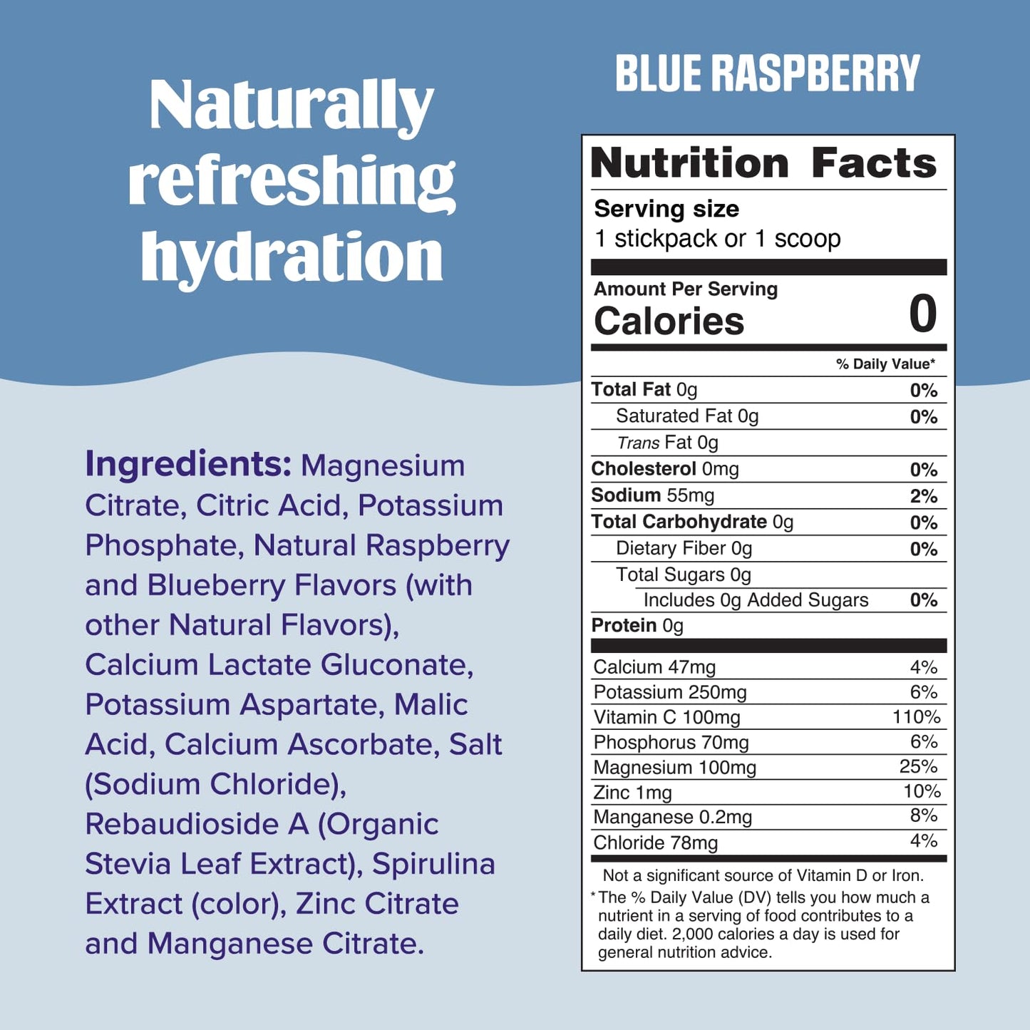 Ultima Replenisher Daily Electrolyte Drink Mix – Blue Raspberry, 20 Stickpacks – Hydration Packets with 6 Electrolytes & Trace Minerals – Keto Friendly, Vegan, Non-GMO & Sugar-Free Electrolyte Powder