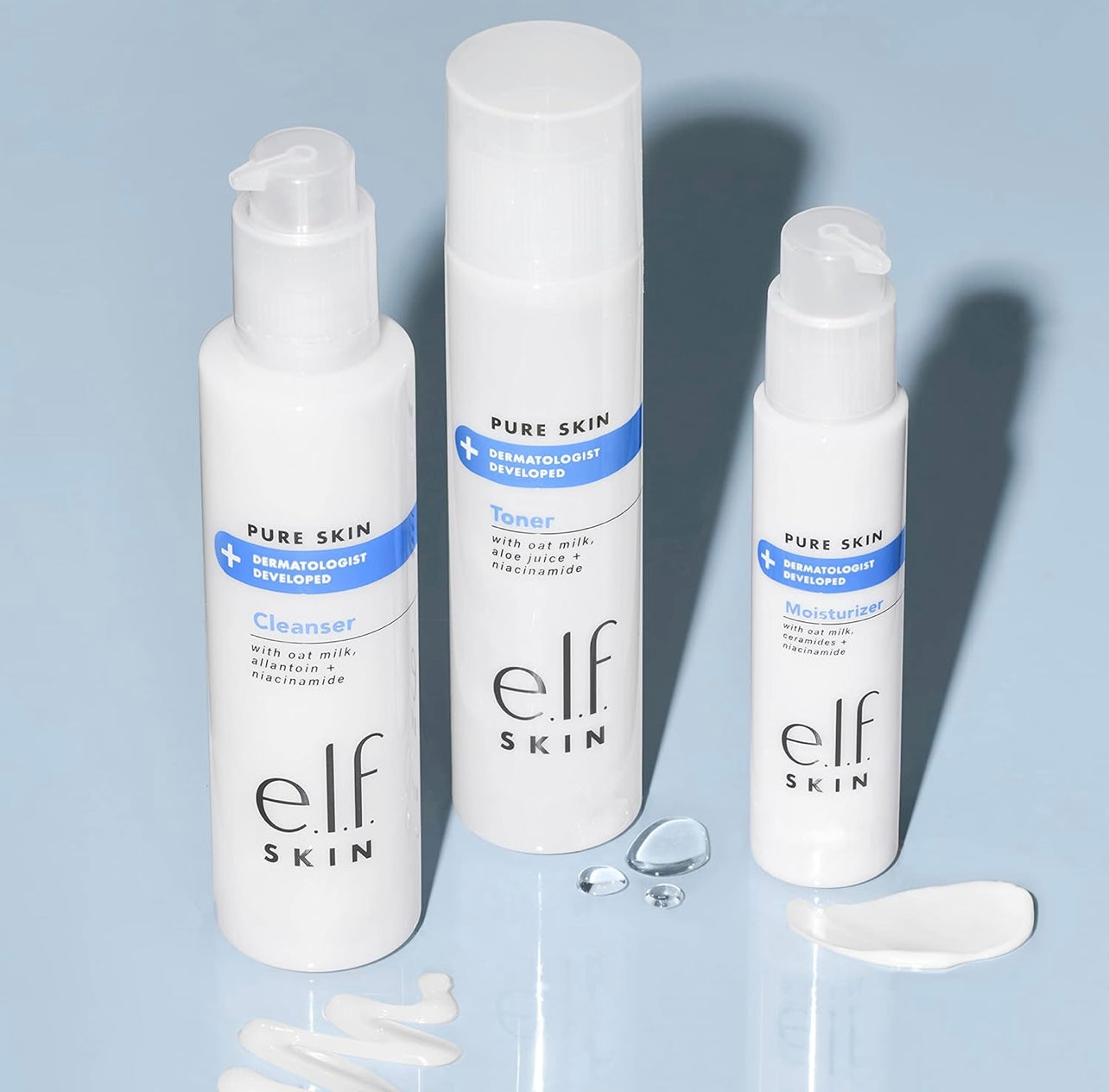 e.l.f. Skin Pure Skin Toner, Gentle, Soothing & Exfoliating Daily Toner for A Smoother-Looking Complexion, Made with Oat Milk, Aloe Juice & Niacinamide